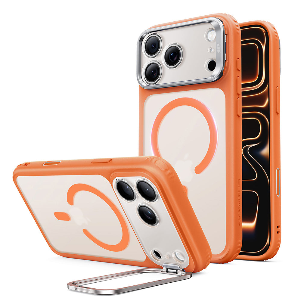 ESR - Classic Hybrid HaloLock Kickstand - iPhone 18 Pro Max / iPhone 17 Pro Max - Frosted Orange