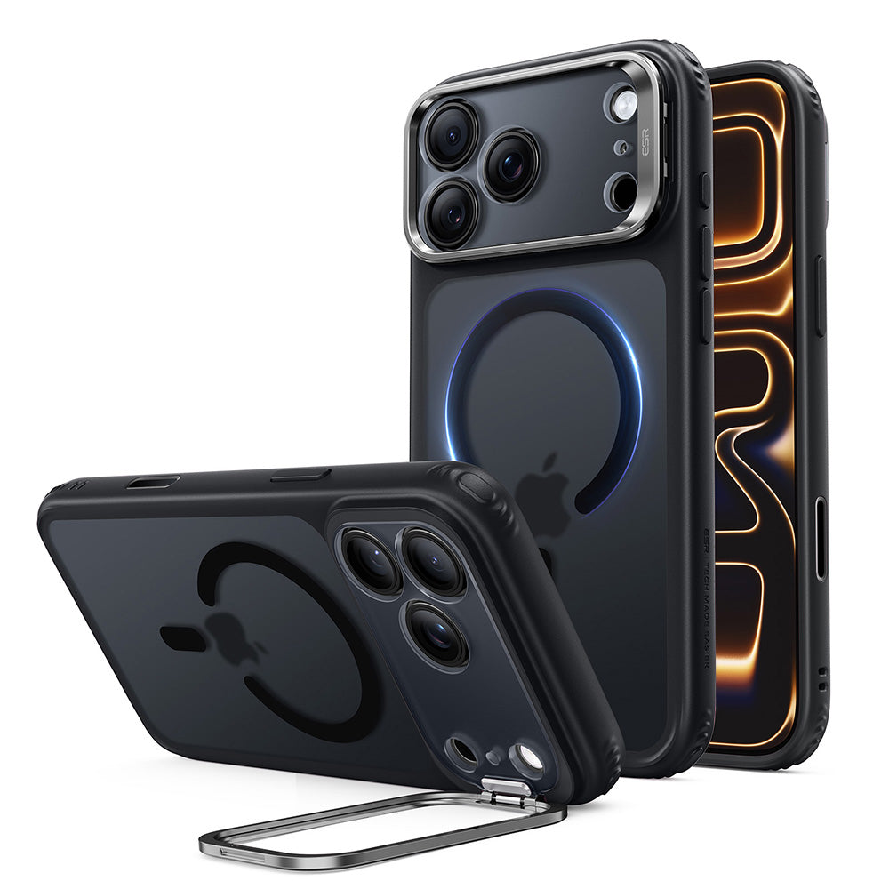 ESR - Classic Hybrid HaloLock Kickstand - iPhone 18 Pro Max / iPhone 17 Pro Max - Frosted Black