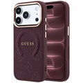 Guess - Saffiano Peony & Ring MagSafe (GUHMP18XPSAMSECU) - iPhone 18 Pro Max / iPhone 17 Pro Max - Burgundy