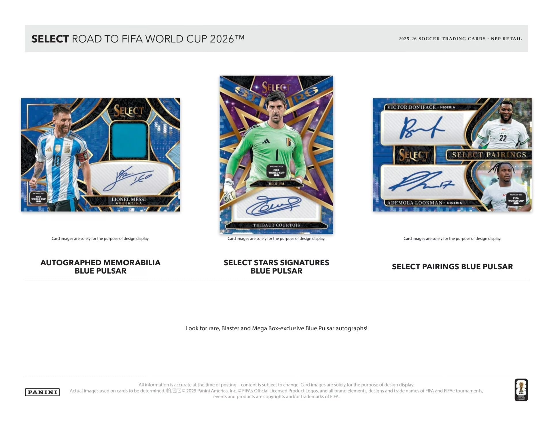 2025/26 Panini Select Road to FIFA World Cup Football Blaster Box