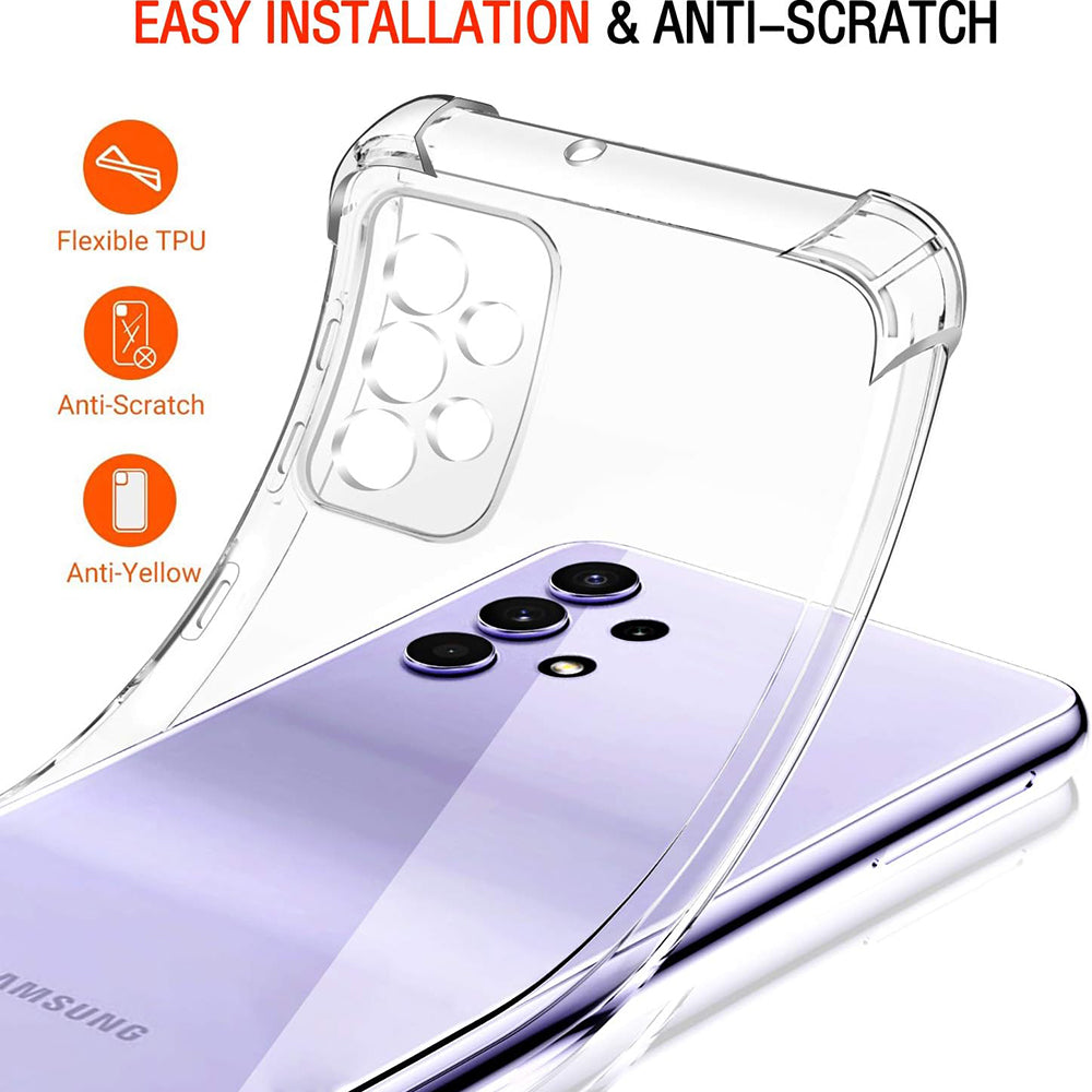 Shockproof Clear Silicone - Samsung Galaxy A52 4G/A52 5G/A52s 5G - Clear