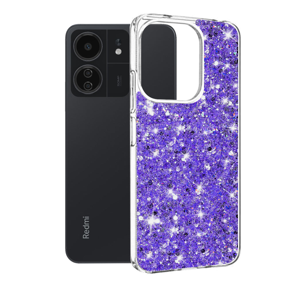 Sparkly Glitter - Xiaomi Redmi 13C 4G / 13C 5G / Poco M6 / C65 - Purple
