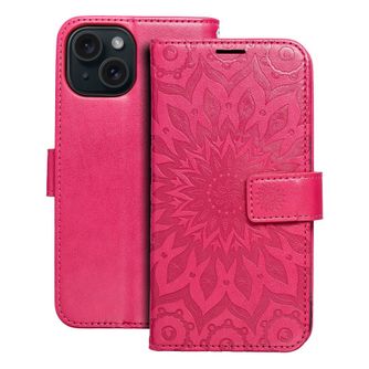 MEZZO Book case IPHONE 15 mandala magenta