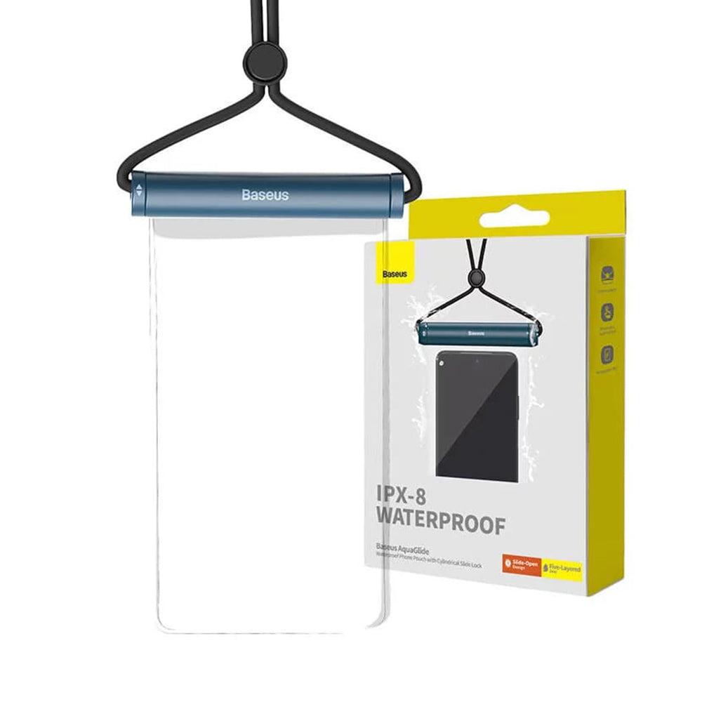 Baseus - Waterproof Case - IPX8 for Phone 7.2" - Blue