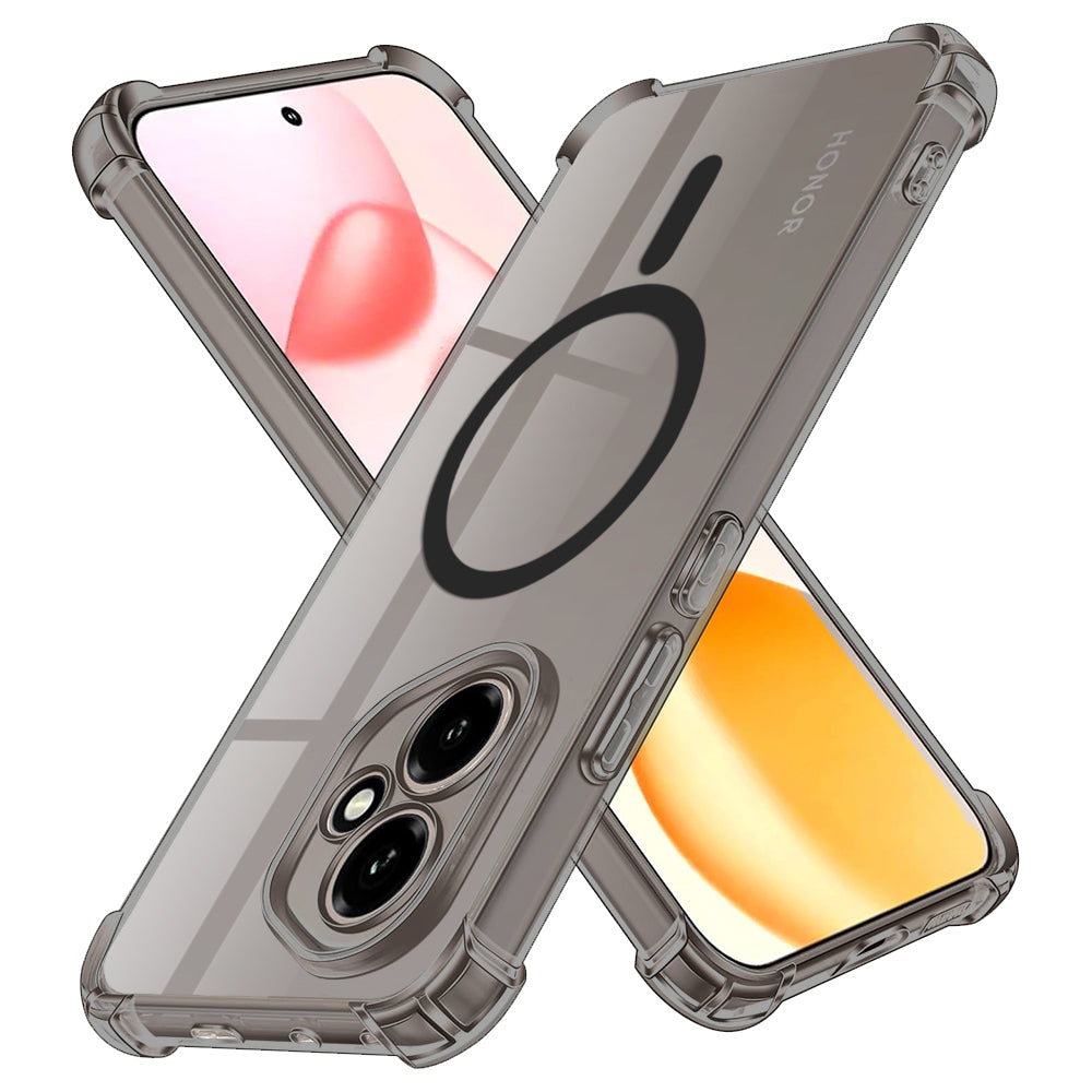 Shockproof Clear Silicone MagSafe - Samsung Galaxy A17 5G - Smoke Black
