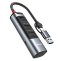 Yesido - Docking Station 4in1 - USB, Type-C to 3x USB, Fast Charge, 5Gbps - Gray