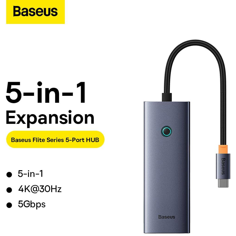 Baseus Docking Station UltraJoy - Type-C to HDMI, 4 x USB, 4K@30Hz - Space Grey
