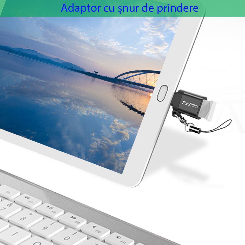 OTG Adapter (GS06) - Type-C to USB 3.0, 5Gbps - Black