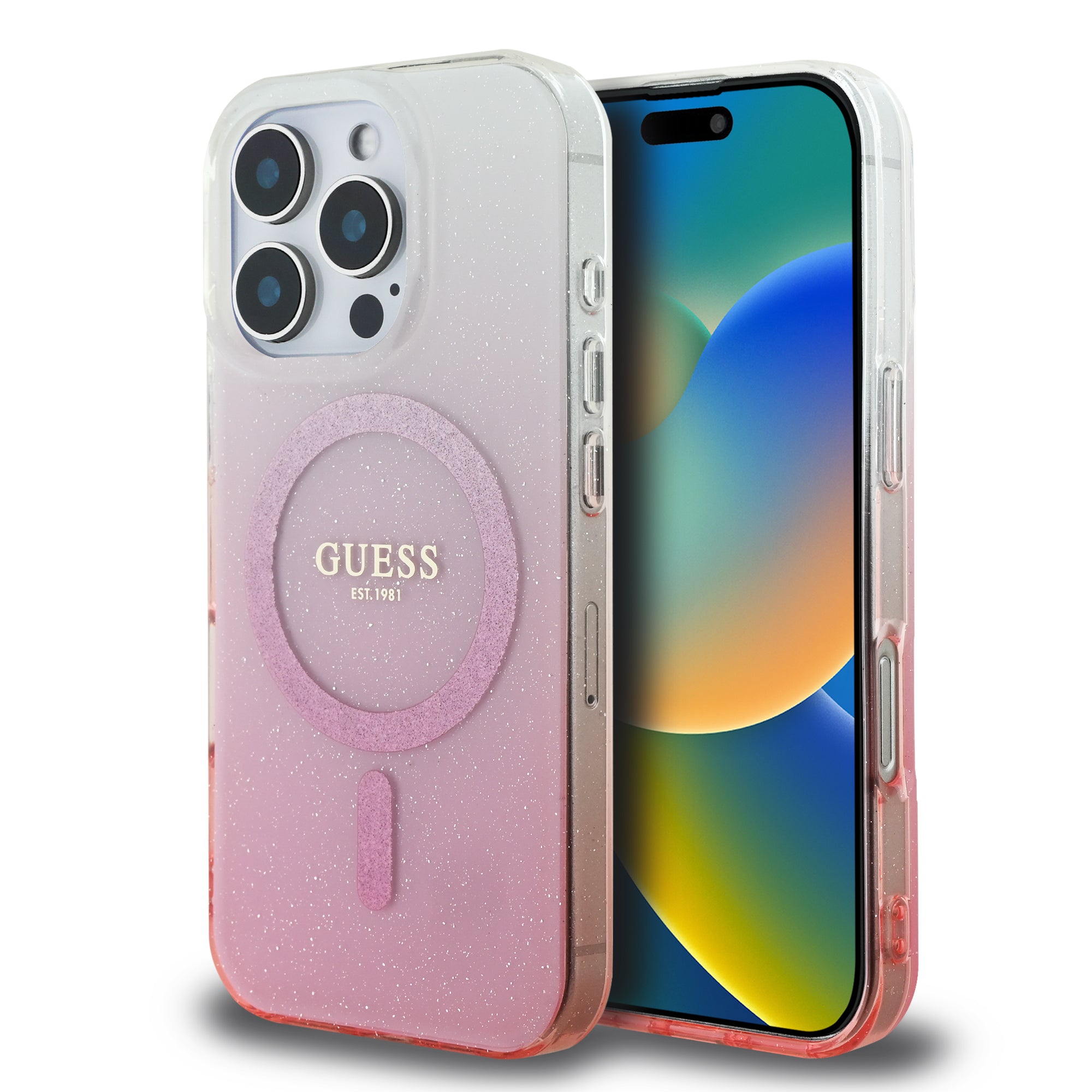 Guess Magsafe Hard Case – iPhone 16 Pro (Ροζ – GUHMP16LHGRCELP)