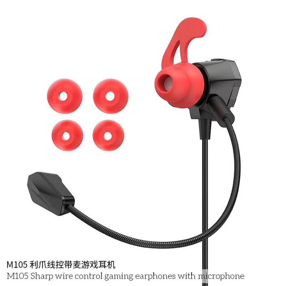 Wired Earphones Sharp - 3.5mm, Microphone, Gaming, 1.2m - Black