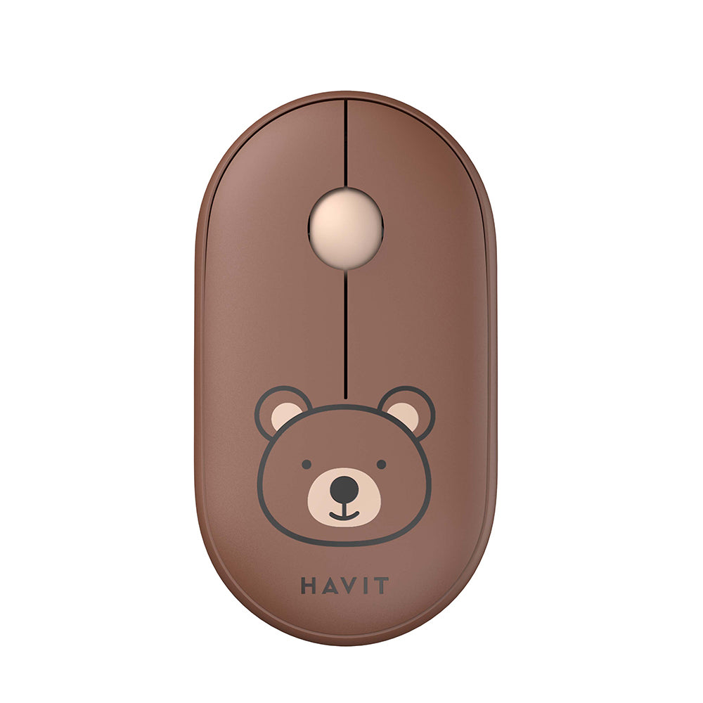 Havit - Wireless Mouse - 2.4GHz, 1600 DPI, ABS, PC, AA Battery - Brown