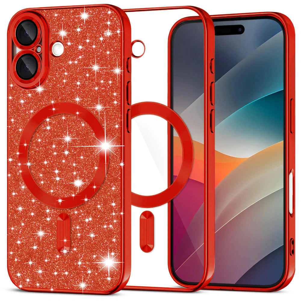 Luxury Glitter MagSafe - iPhone 17 - Red