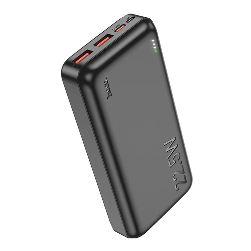 Power Bank Astute (J101A) - LED, 2 x USB, Type-C, 22.5W, 20000mAh - Black