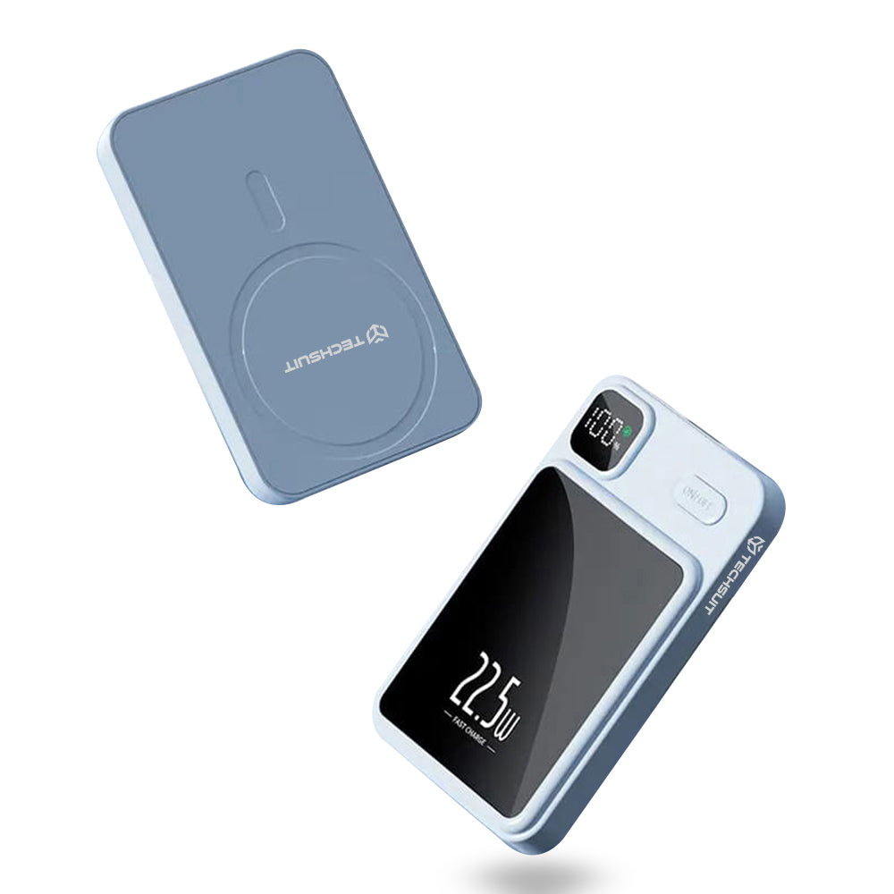 Wireless MagSafe Power Bank - 2x Type-C, USB, 22.5W, 10000mAh - Sky Blue