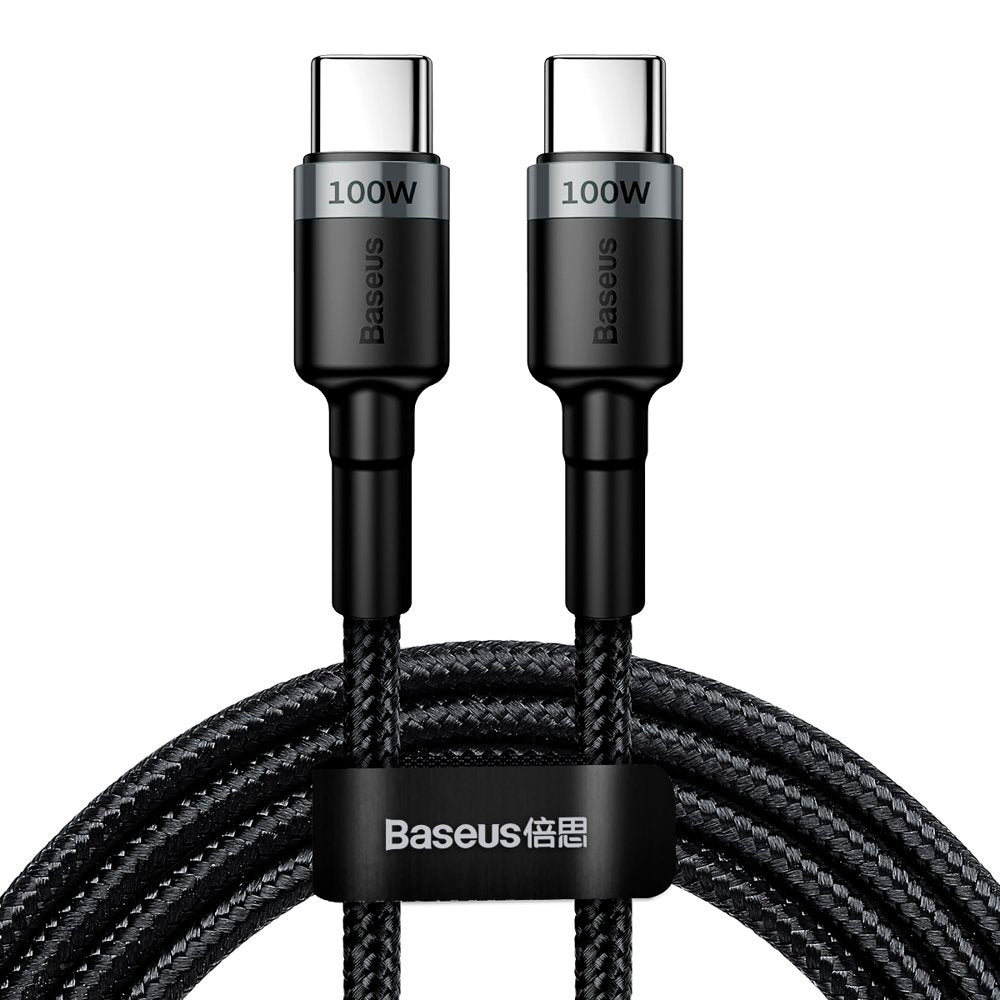 Baseus Data Cable - Type-C to Type-C, PD 2.0, 100W, 480Mbps, 2m - Gray/Black