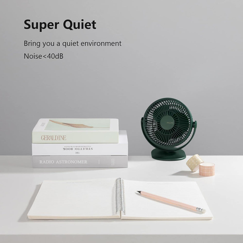 JisuLife - Premium Mini Clip Fan Life1 - Portable, 4000mAh - Green