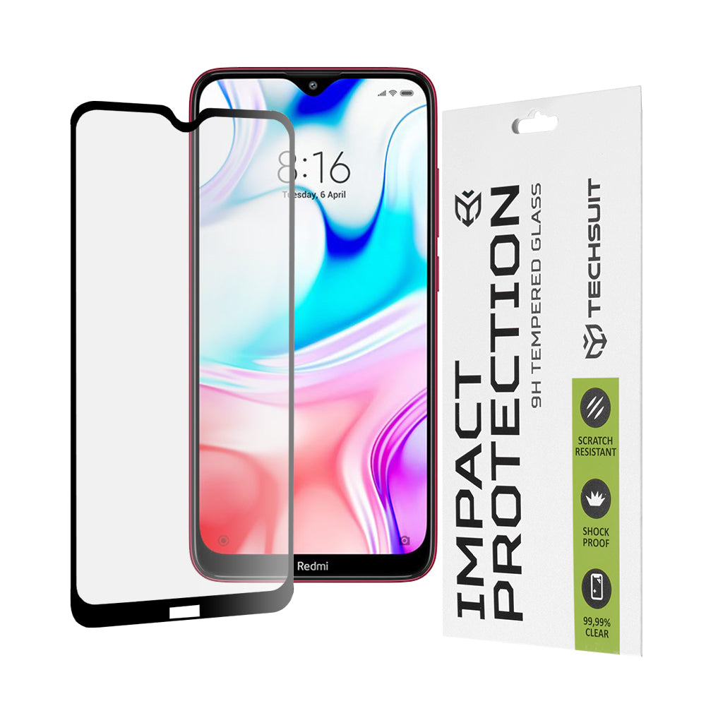 111D Full Cover / Full Glue Glass - Xiaomi Redmi 8 / Redmi 8A - Black