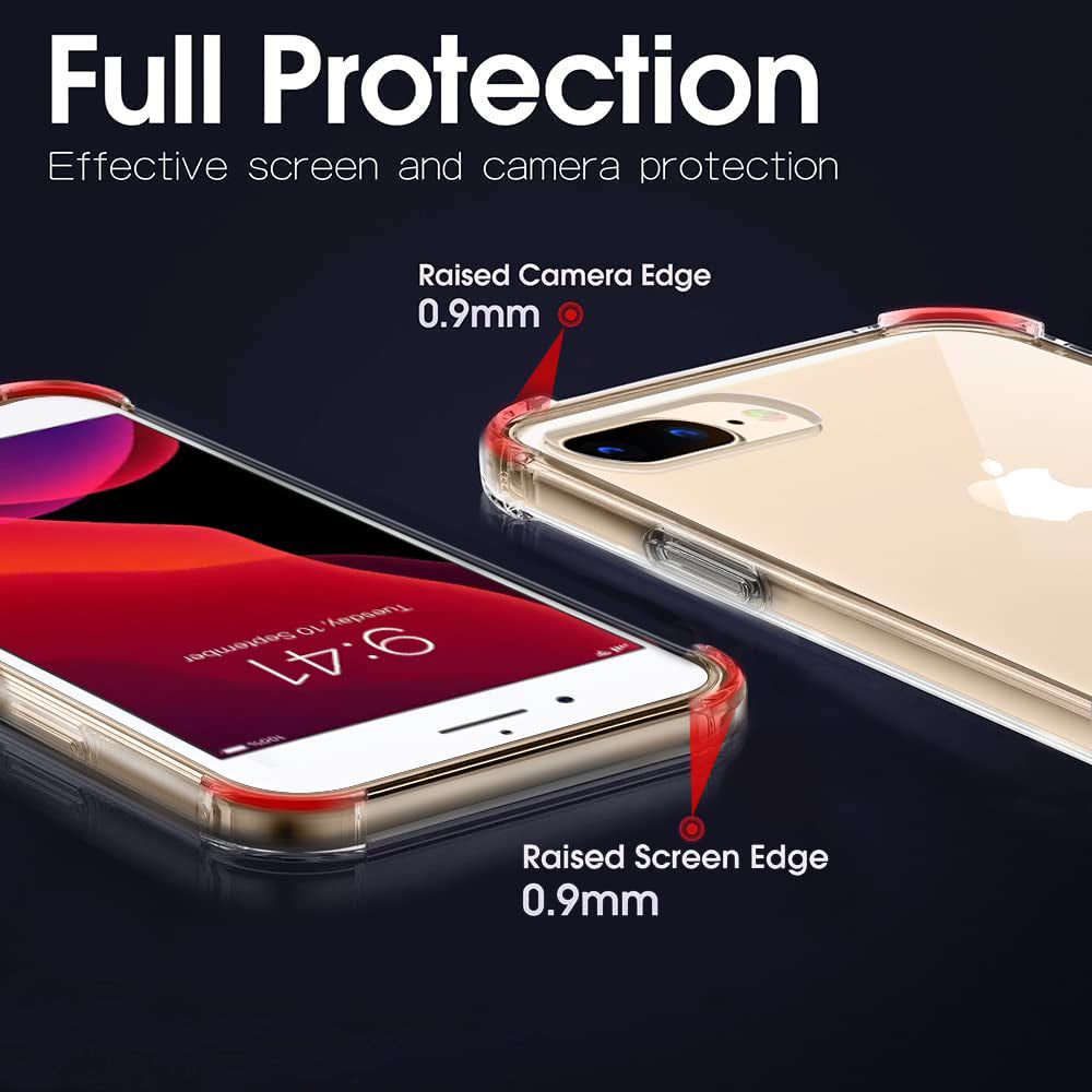Shockproof Clear Silicone - iPhone 7 Plus/8 Plus - Clear