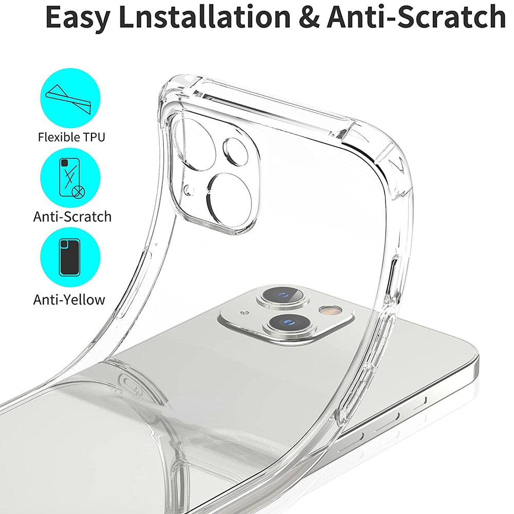 Shockproof Clear Silicone - iPhone 15 - Clear