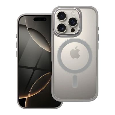 COLOR EDGE MAG COVER case with MagSafe for IPHONE 16 Pro titatnium grey