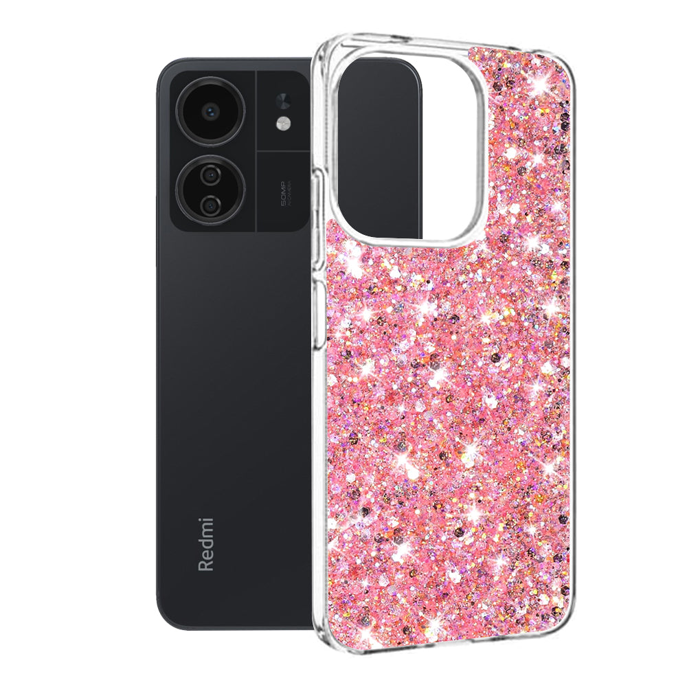 Sparkly Glitter - Xiaomi Redmi 13C 4G / 13C 5G / Poco M6 / C65 - Pink