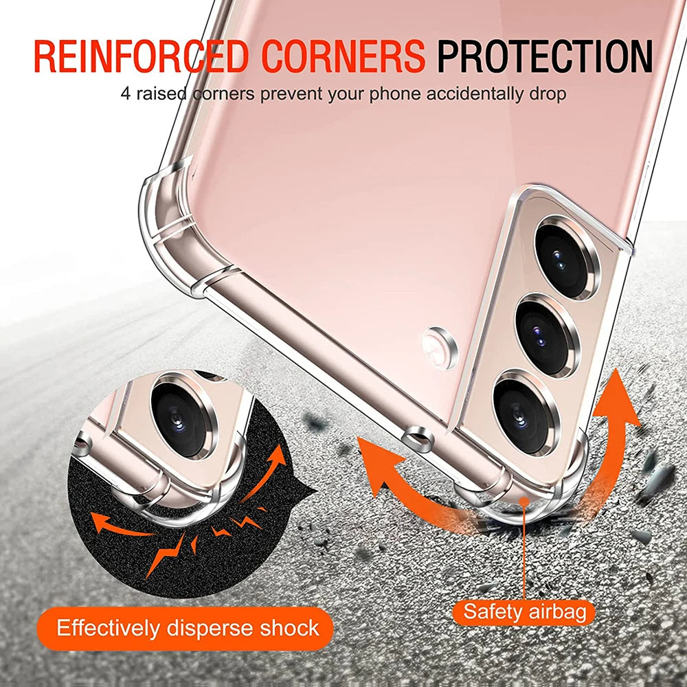 Shockproof Clear Silicone - Samsung Galaxy S23 - Clear