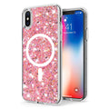Sparkly Glitter MagSafe Case - iPhone X/XS - Pink