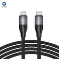 Lito - Data / Charging Cable USB-C to USB-C 100W 1M Black Braided LD23