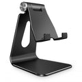 Desk Holder - Folding Feature, Phone, Tablet, max 8" - Black