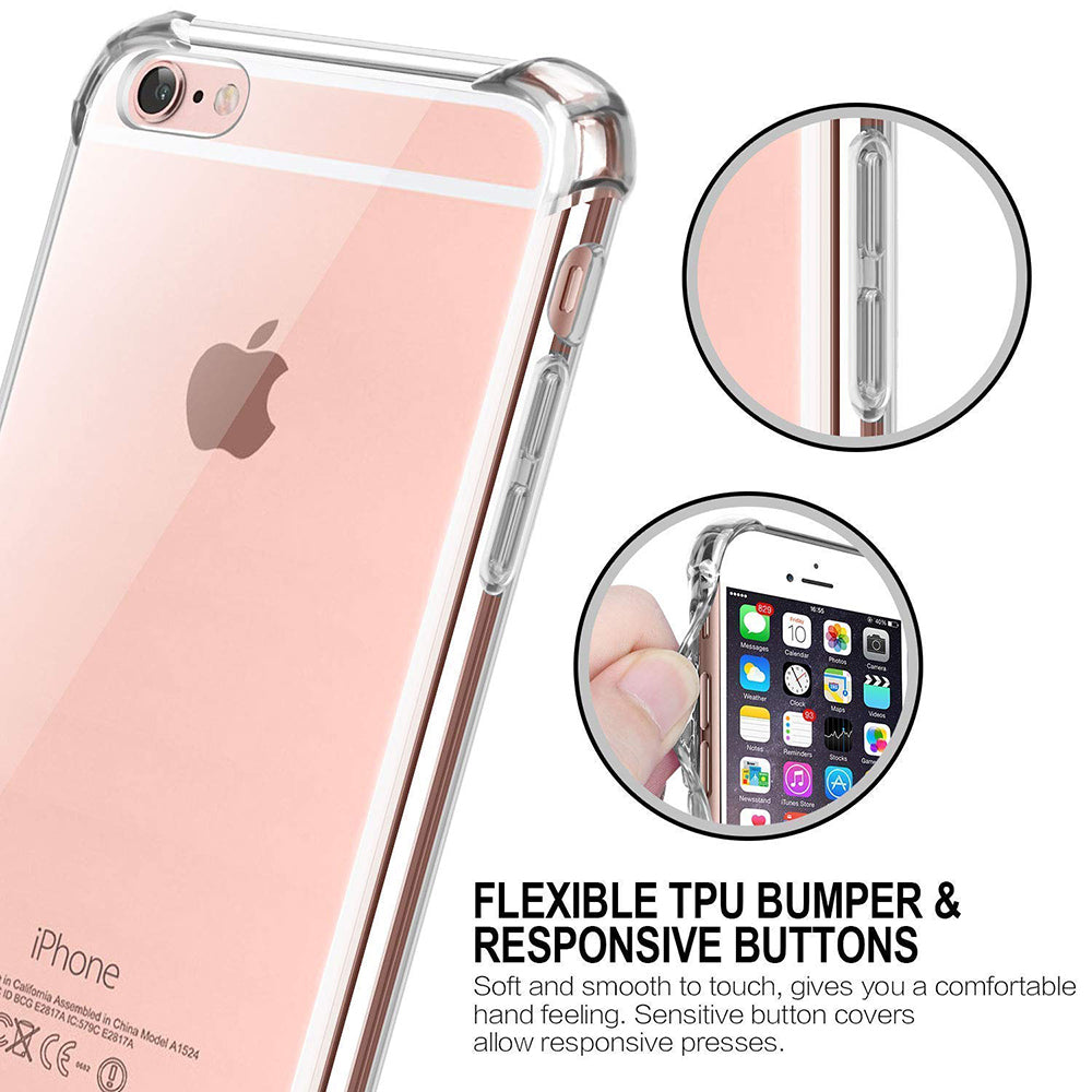 Shockproof Clear Silicone - iPhone 6/ 6S - Clear