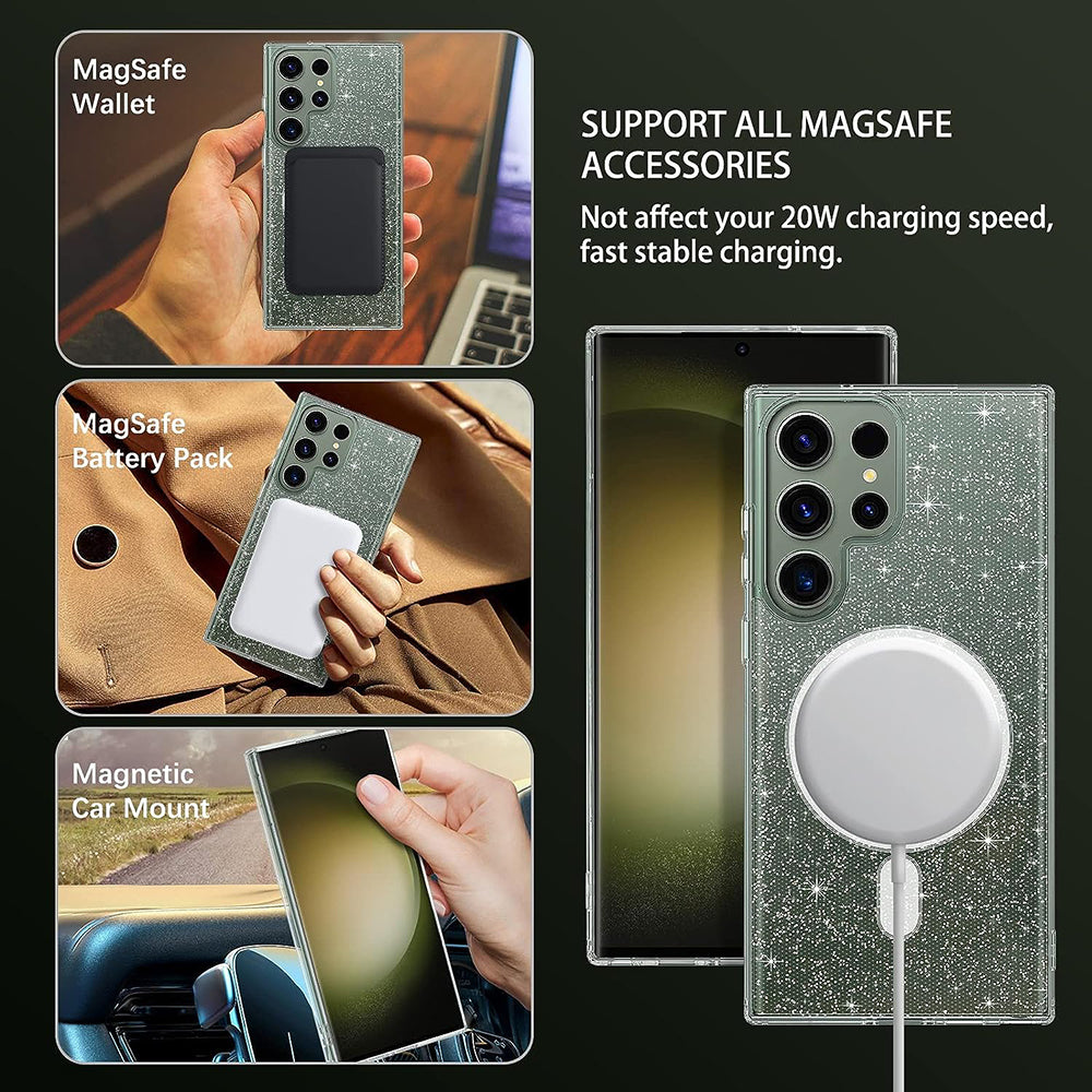 SparkleSkin MagSafe Series - Samsung Galaxy S23 Ultra - Clear