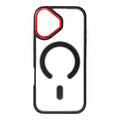 COLOR EDGE MAG COVER
case compatible with MagSafe for IPHONE 17 black red