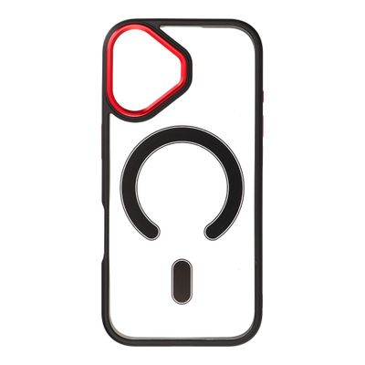 COLOR EDGE MAG COVER
case compatible with MagSafe for IPHONE 17 black red