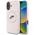 KARL LAGERFELD case for IPHONE 16 compatible with MagSafe pink