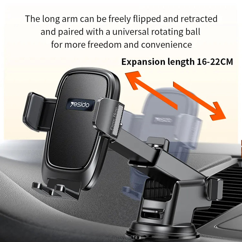 Car Holder (C262) - Gravity Grip, Dashboard/Windshield - Black
