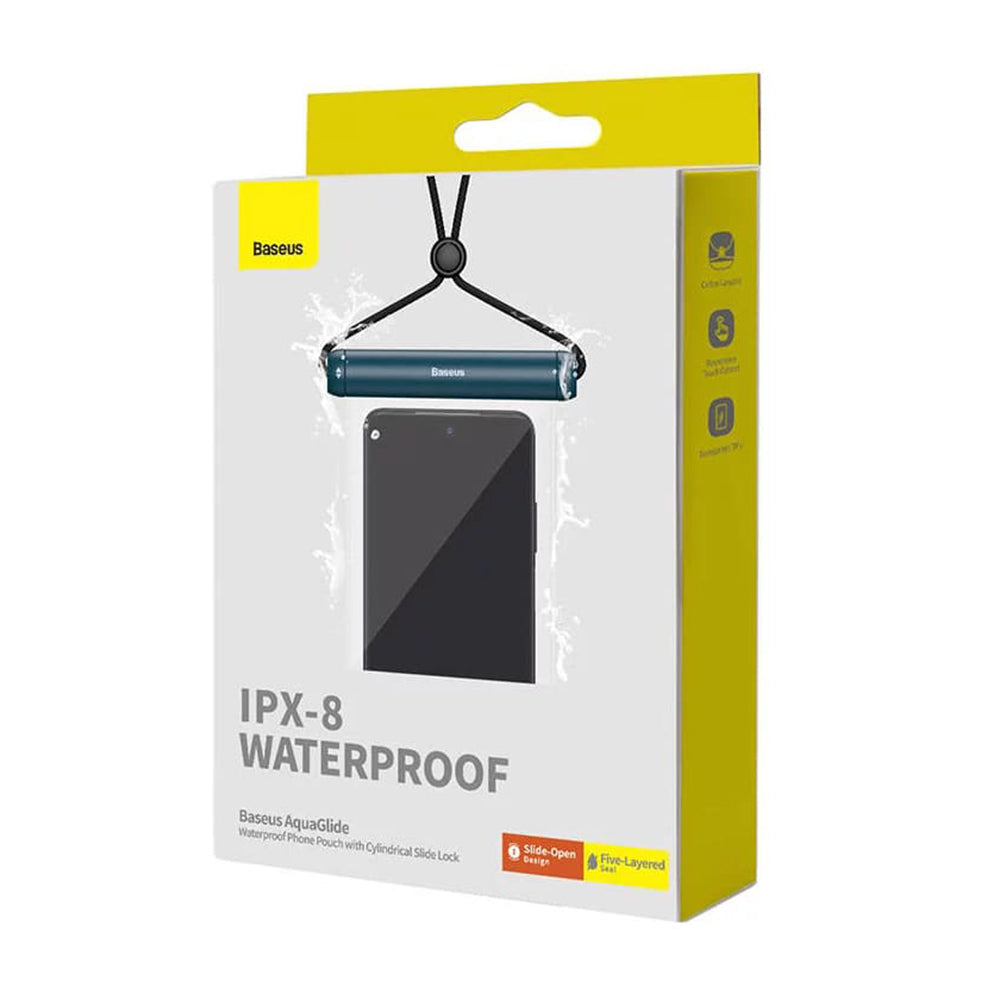 Baseus - Waterproof Case - IPX8 for Phone 7.2" - Blue