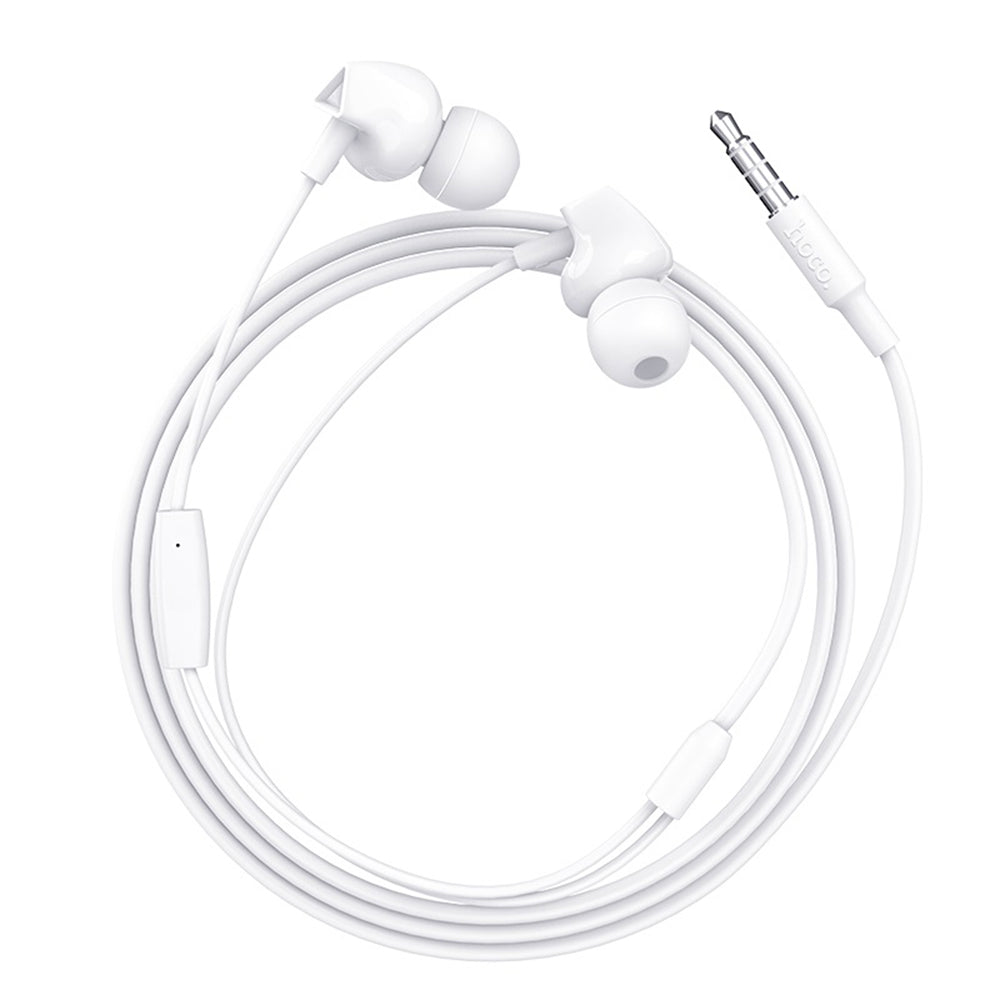 Wired Earphones Perfect Sound - Hi-Fi Stereo, 3.5mm, Microphone, 1.2m - White