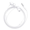 Wired Earphones Perfect Sound - Hi-Fi Stereo, 3.5mm, Microphone, 1.2m - White