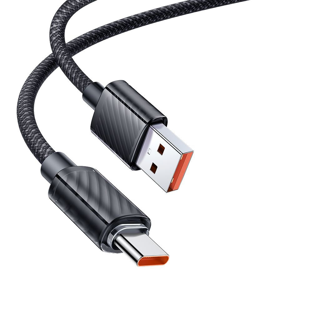 Mcdodo - Data Cable - Type-C to USB-A, Transparent Design, 100W, 1.2m - Black