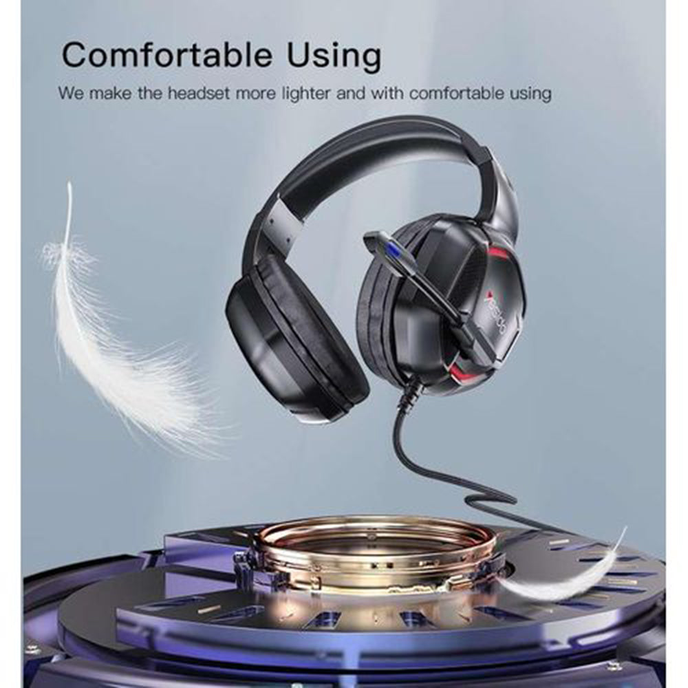 Yesido - Wired Headphones - Gaming, with Microphone, RGB LED - Black