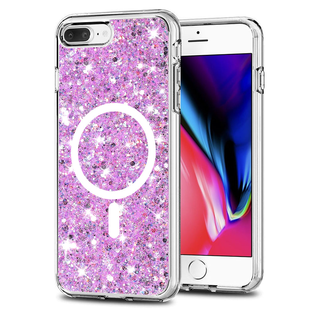 Sparkly Glitter MagSafe Case - iPhone 7 Plus/8 Plus - Magenta