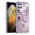 Luxury Glitter MagSafe - Samsung Galaxy S21 Ultra 5G - Light Purple
