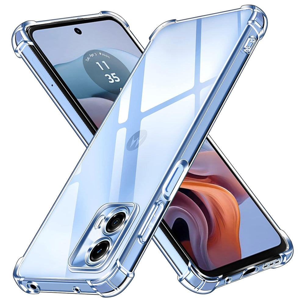 Shockproof Clear Silicone - Motorola Moto G34 / Moto G45 - Clear