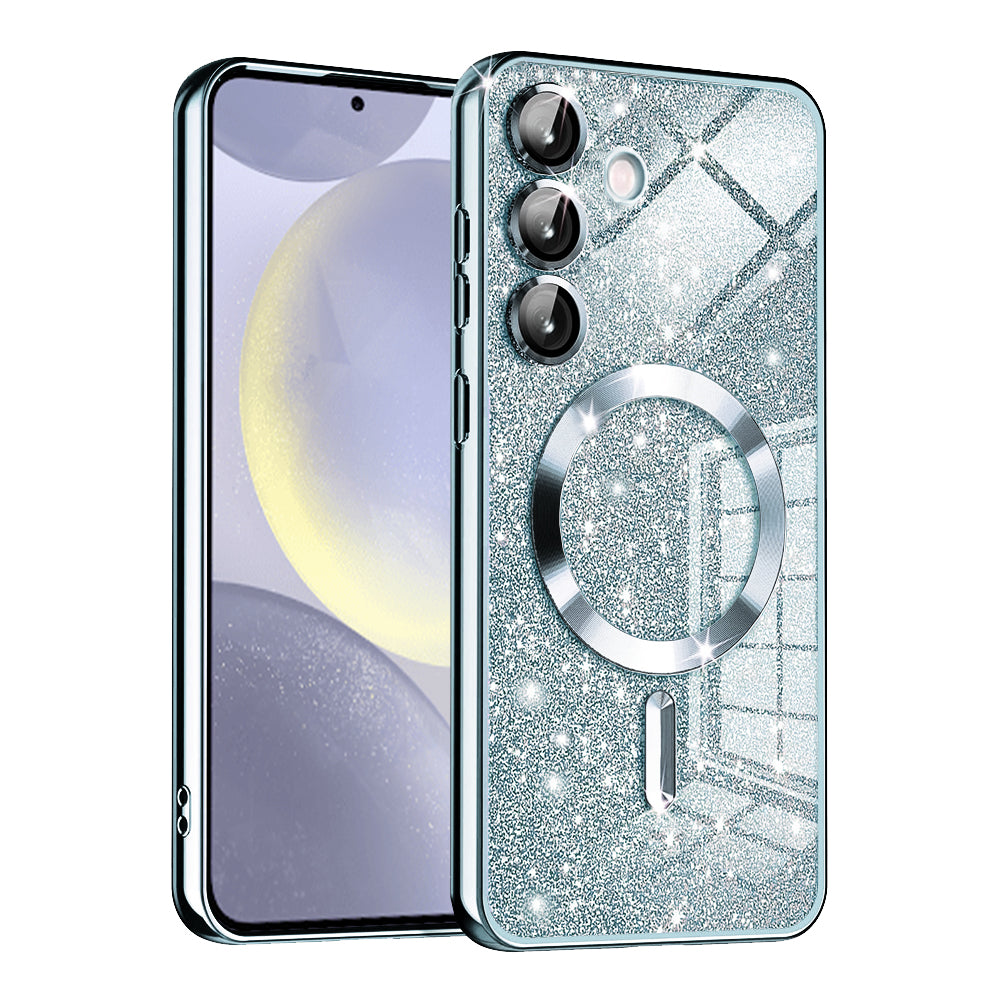 Luxury Glitter MagSafe - Samsung Galaxy S24 - Light Blue