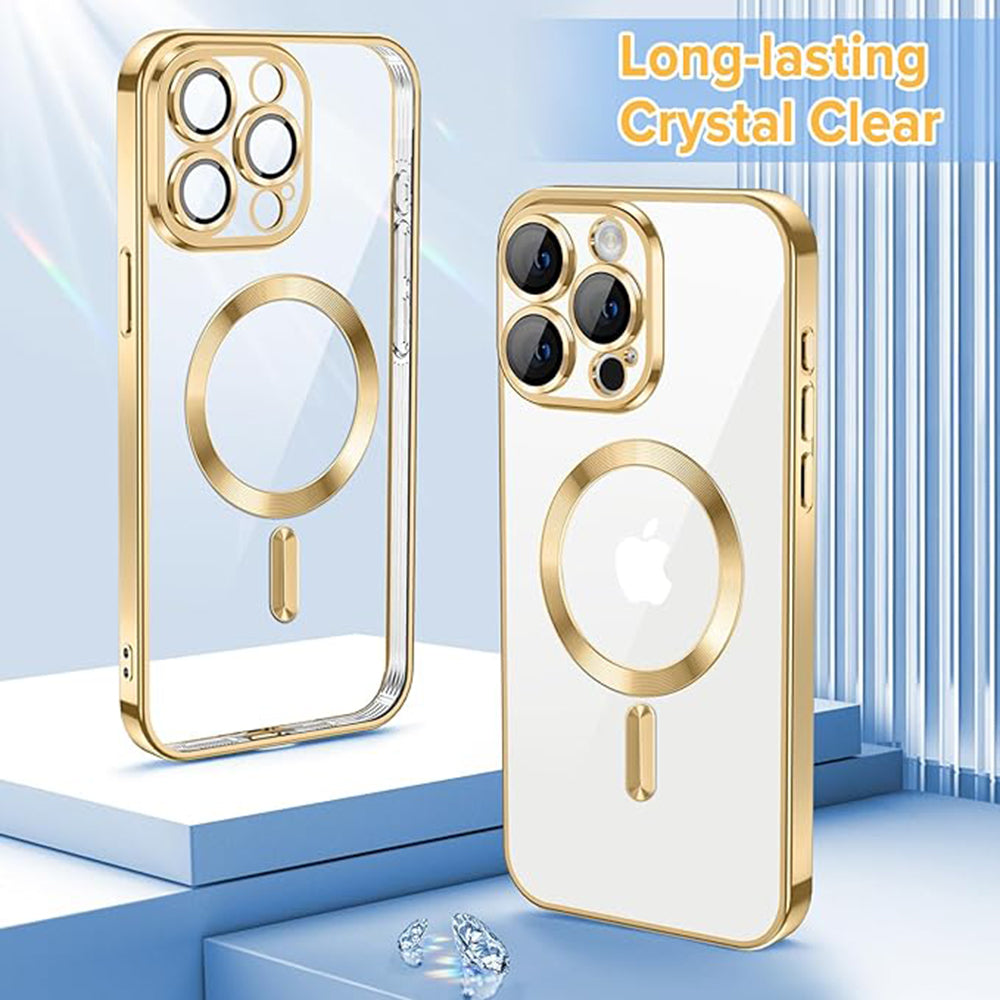 Luxury Crystal MagSafe - iPhone 15 Pro Max - Gold