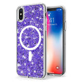 Sparkly Glitter MagSafe Case - iPhone X/XS - Purple
