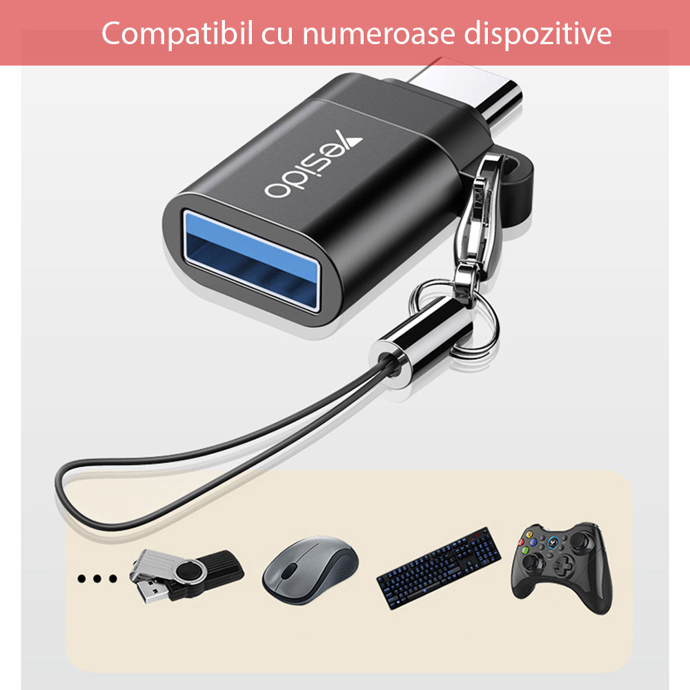 OTG Adapter (GS06) - Type-C to USB 3.0, 5Gbps - Black