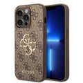 Guess - Hardcase 4G Big Metal Logo (GUHCP15X4GMGBR) - iPhone 15 Pro Max - Brown