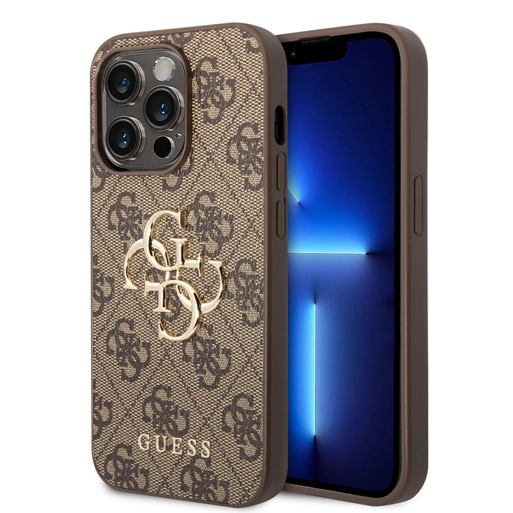 Guess - Hardcase 4G Big Metal Logo (GUHCP15X4GMGBR) - iPhone 15 Pro Max - Brown