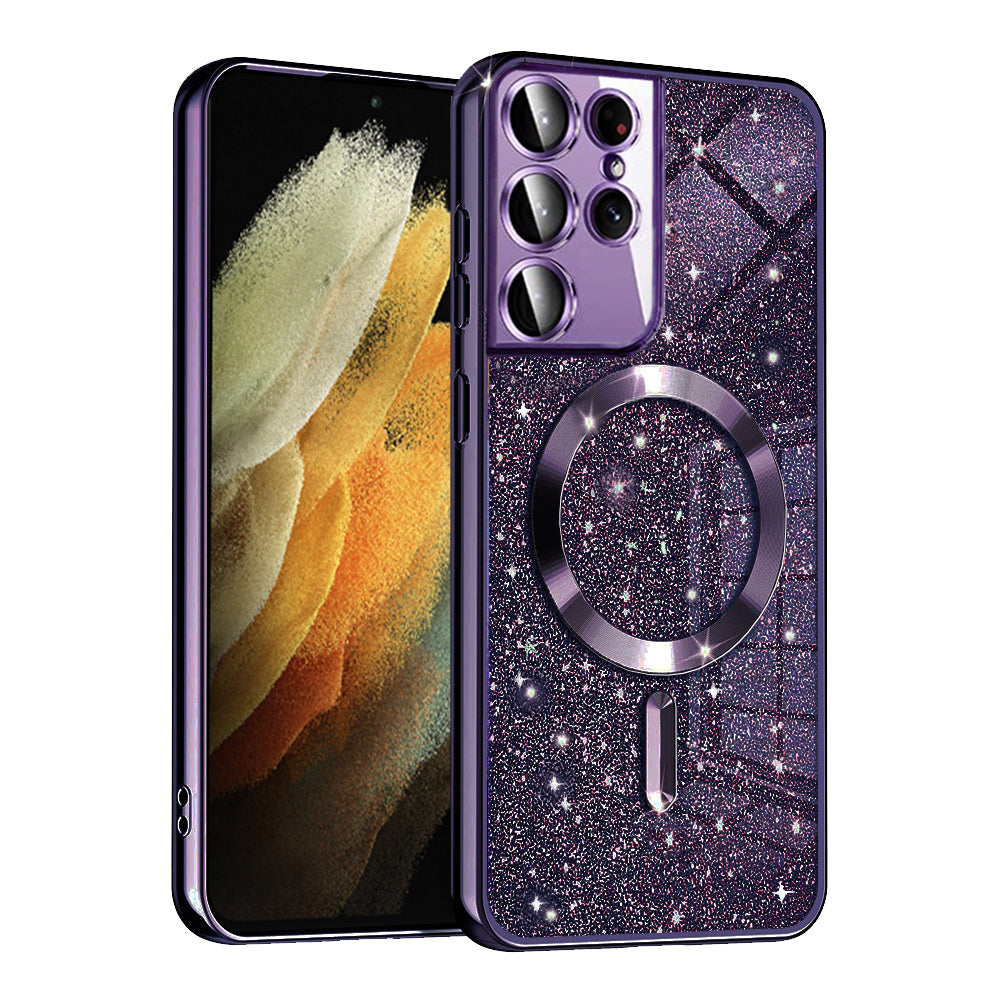Luxury Glitter MagSafe - Samsung Galaxy S21 Ultra 5G - Deep Purple